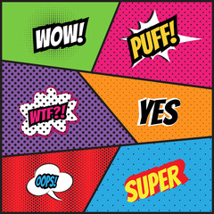 Comics style template background