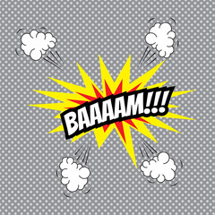 Comic speech bubble, Bam