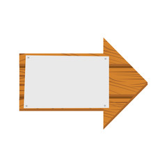 Fototapeta premium Wooden arrow. Wooden sign arrow icon isolated on white background