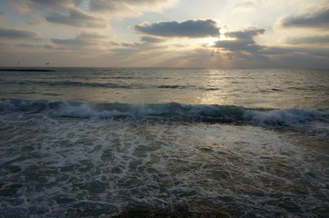Gorgeous sunset on the Mediterranean moer © Сергей Барабашев