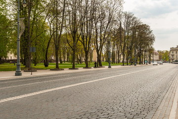 Street in the old town Vilnius, Lithuania