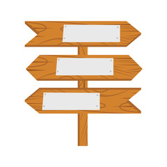 Wood Sign icon cartoon isolated on white background