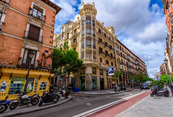 Naklejka premium Calle Mayor in Madrid, Spain. Calle Mayor is one of the main streets of Madrid