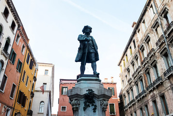 Carlo Goldoni statue in Venice