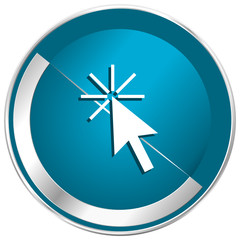 Click here vector icon.