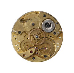 Dismantled clockwork mechanism