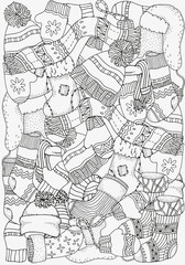 Set of winter sketches.