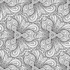 Fantasy decorative ornamental seamless pattern