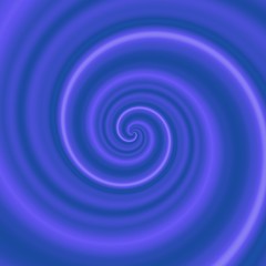 Illustration of dark blue swirl, vortex, whirlpool with light purple line, 3D illusion