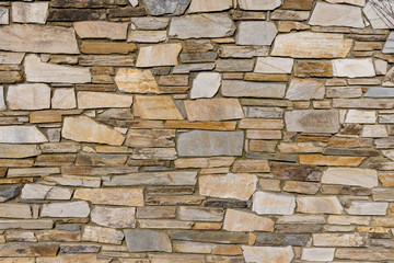 Detail of a natural stone wall, as a background