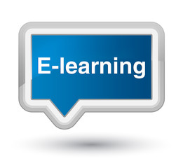 E-learning prime blue banner button