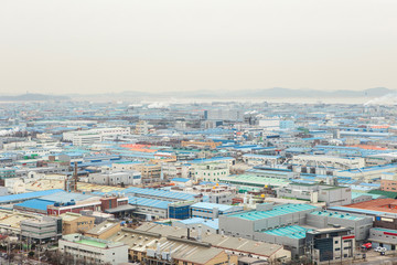 Aerial view of the industrial park