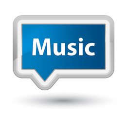 Music prime blue banner button