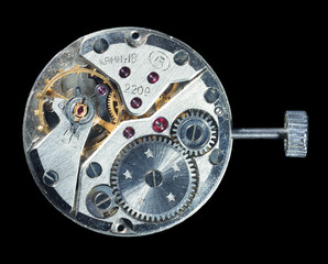 Mechanism of pocket watches 'Vostok - Mir 2209' (rus. Восток 2209 - Мир), USSR 1957.