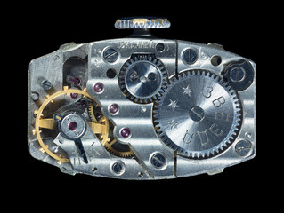 Mechanism of pocket watches 'Zvezda 1802' (rus. Звезда 1802), USSR 1955.