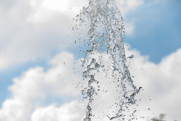 splashes of water from a fountain