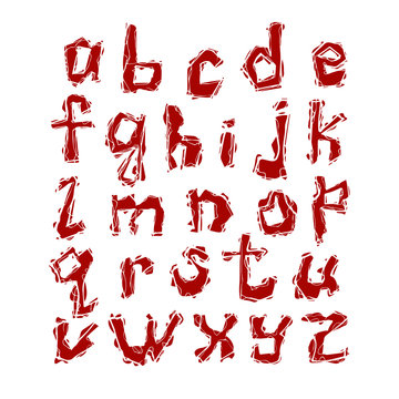 vector font. letters of latin alphabet