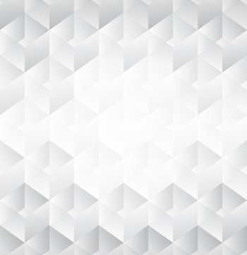White abstract seamless pattern with transparent cubes
