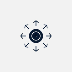 Clock icon simple illustration