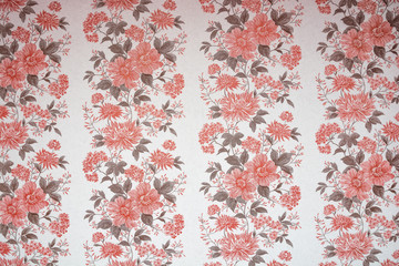 Floral pattern wallpaper