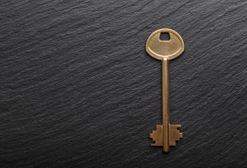 Keys on a black background