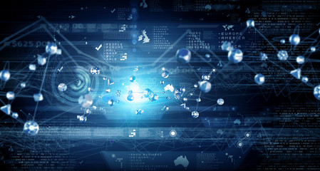 Web connection and networking . Mixed media