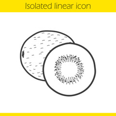 Kiwi fruit linear icon