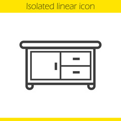 Kitchen table linear icon