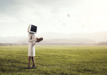 Problem of television addiction . Mixed media . Mixed media