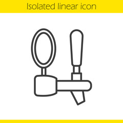 Beer tap linear icon