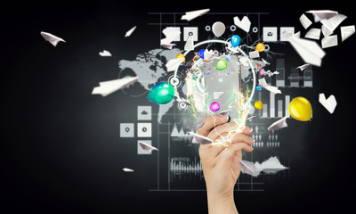 Online banking application . Mixed media