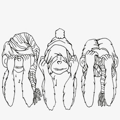 Three Monkeys.