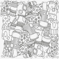 Fototapeta premium Set of Christmas Socks.