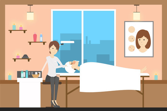 Spa salon cosmetology. Beaty treatment for women. - Powered by Adobe