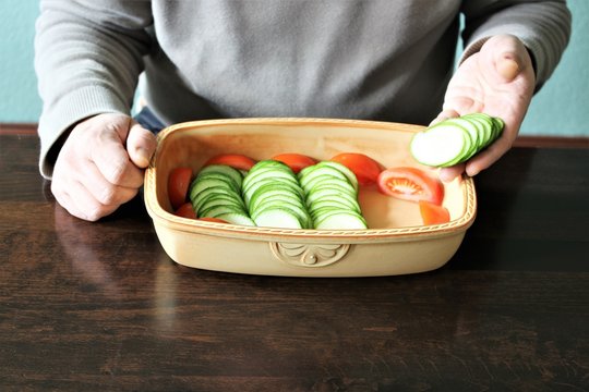 Zucchini tomatoes Casserole baked with cheese -  SERIES - Image 6 of 28
