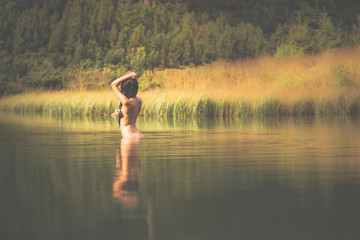 Nude woman in nature