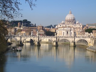 Fototapeta premium Widok Bazyliki Świętego Piotra w Rzymie (Włochy / Watykan)