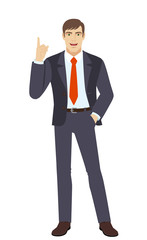 Fototapeta premium Businessman pointing up