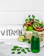 green smoothies and fruit