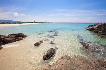 beautiful sand and sea, tropical beach in phang nga thailand