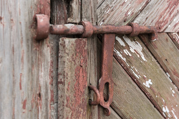 Old wooden door with shutter. Set of backgrounds