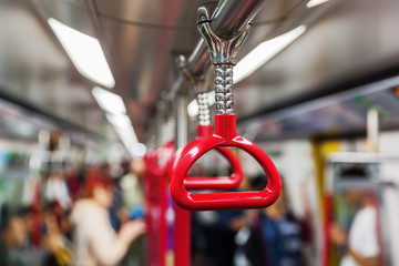 support strap in an underground train