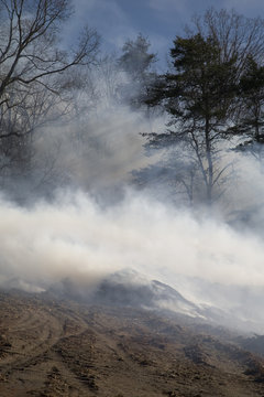 Mulch Fire at Land Development