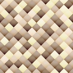 Abstract multicolored, volumetric mosaic background with square tiles. Seamless geometric pattern