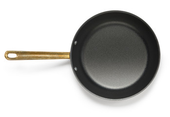 empty pan isolated on whitte abckground with clipping path