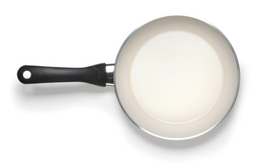empty pan isolated on whitte abckground with clipping path