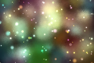 blur rainbow light glow noise grain texture abstract background with  bokeh and glitter