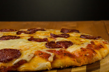 fresh pepperoni pizza