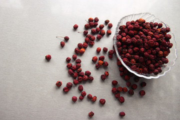 Red hawthorn berries 