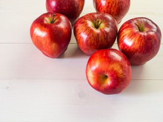 Apples on white background